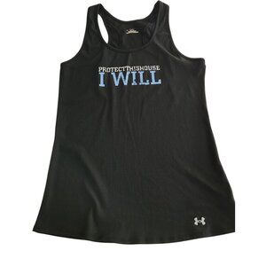 Under Armour Ribbed Tank Top "Protect This House I Will"‎ Womens XL